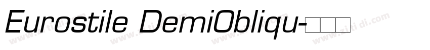 Eurostile DemiObliqu字体转换